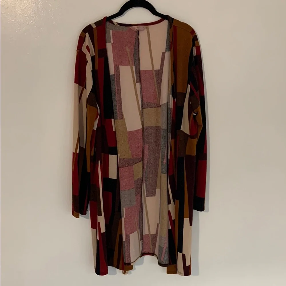 Colorful Geometric Pattern Cardigan - Picture 1 of 3